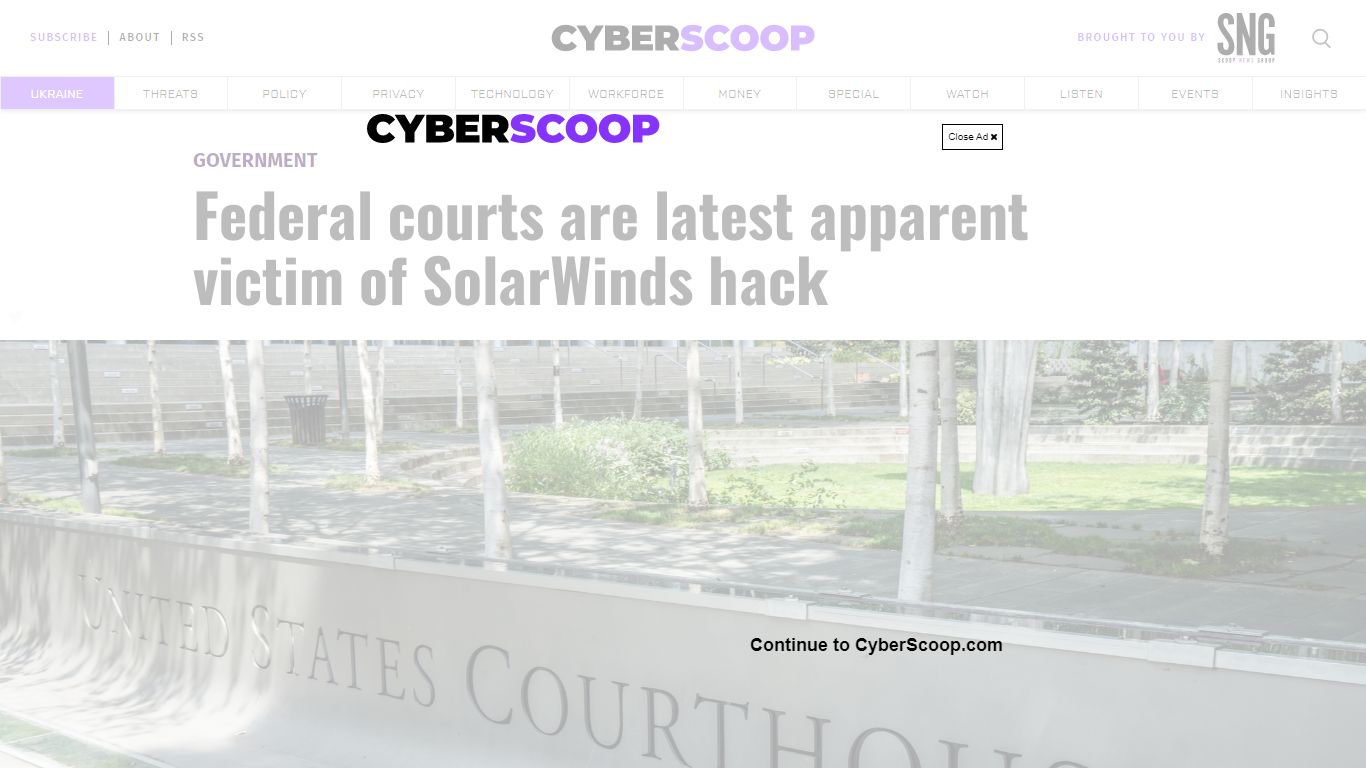 Federal courts are latest apparent victim of SolarWinds hack
